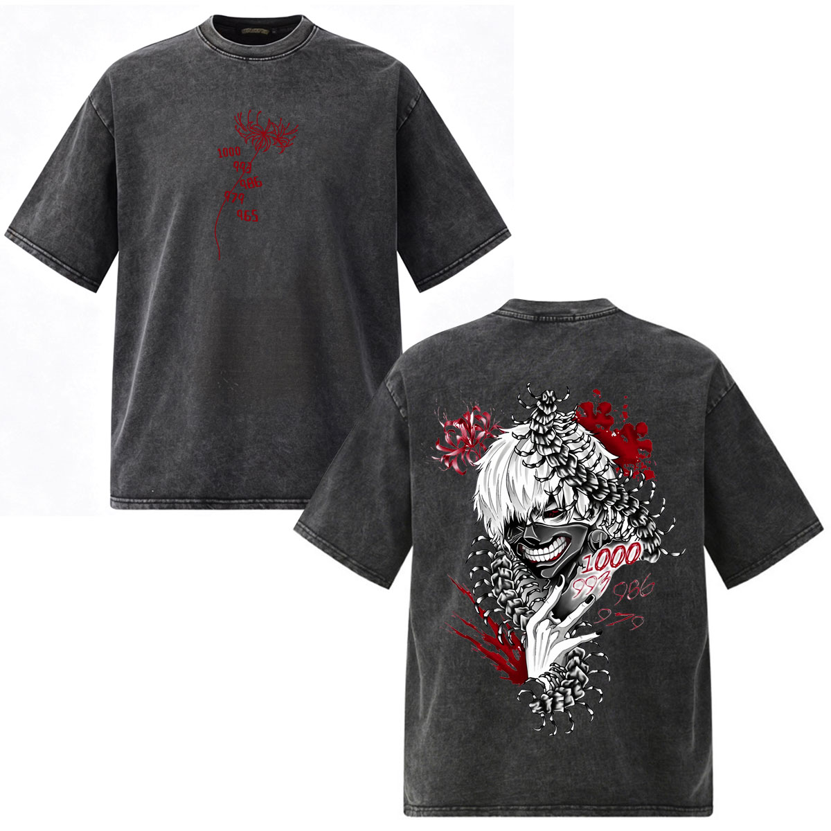 Vintage Ken Fashion - Vintage Washed Anime Tokyo Ghoul Kaneki