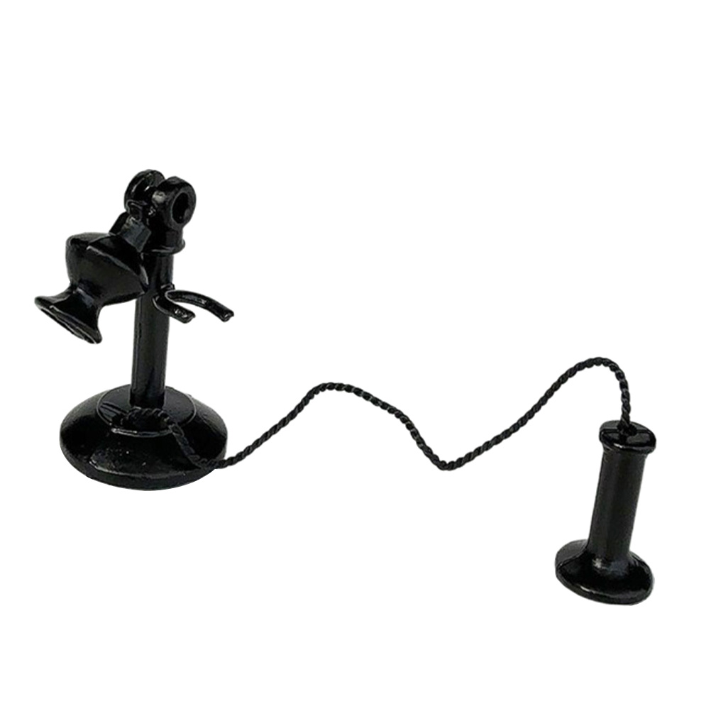 Vintage Fashion Model - Vintage Telephone Model: Black Retro Iron