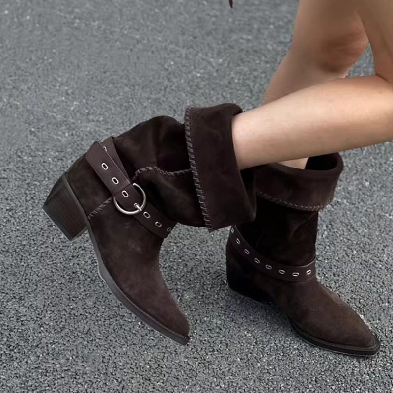 Vintage Fashion Designers - Designer Women's Boots Fashion Vintage Suede
