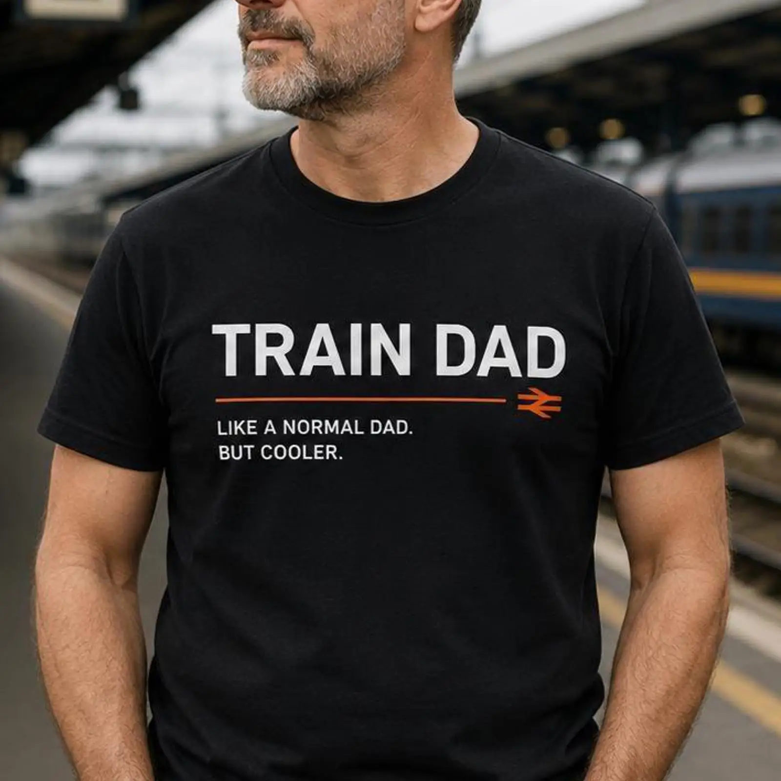 Vintage Fashion Model - Train Dad T Shirt Fathers Day