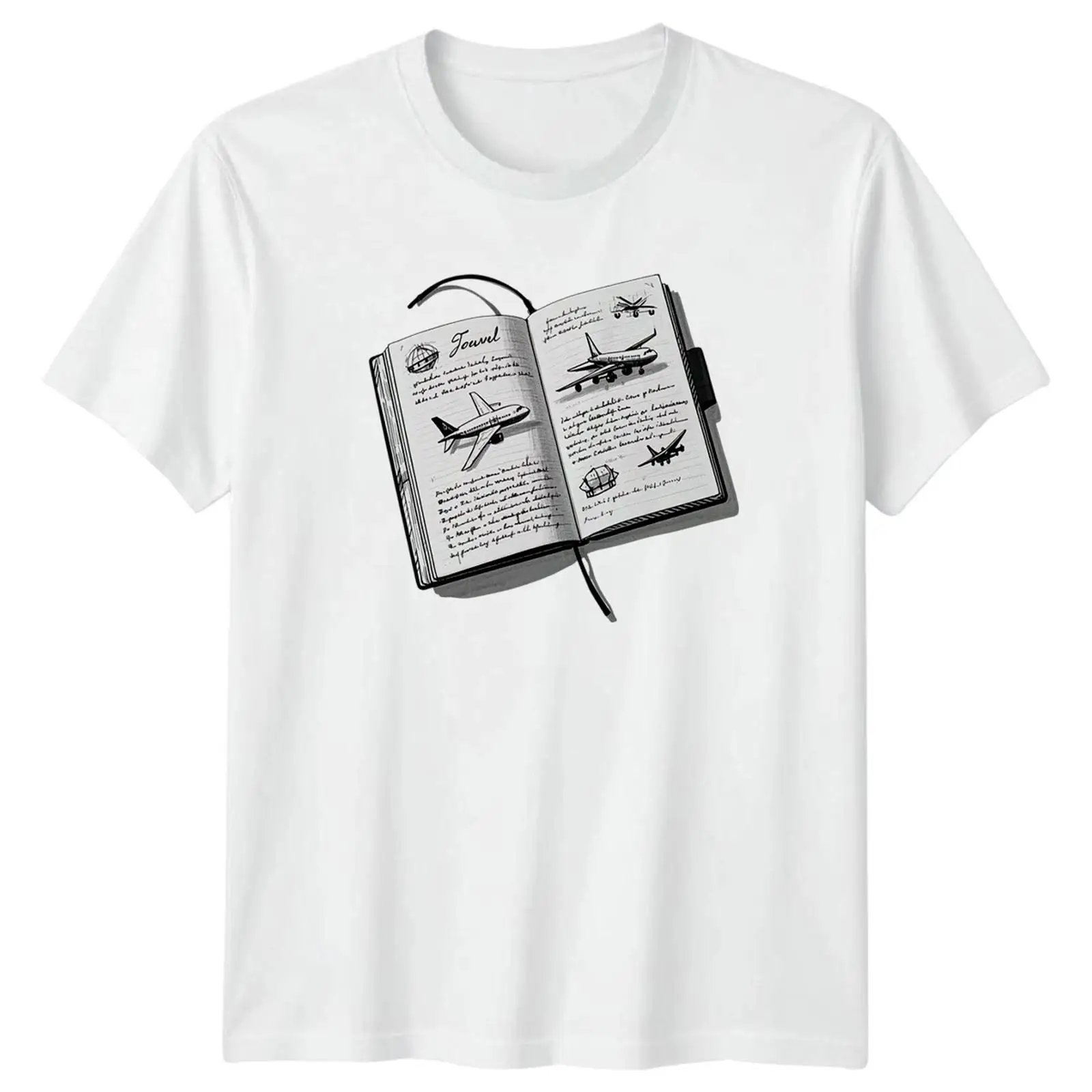 Vintage Fashion Journal - Travel Journal Sketch T Shirt Luftfahrt