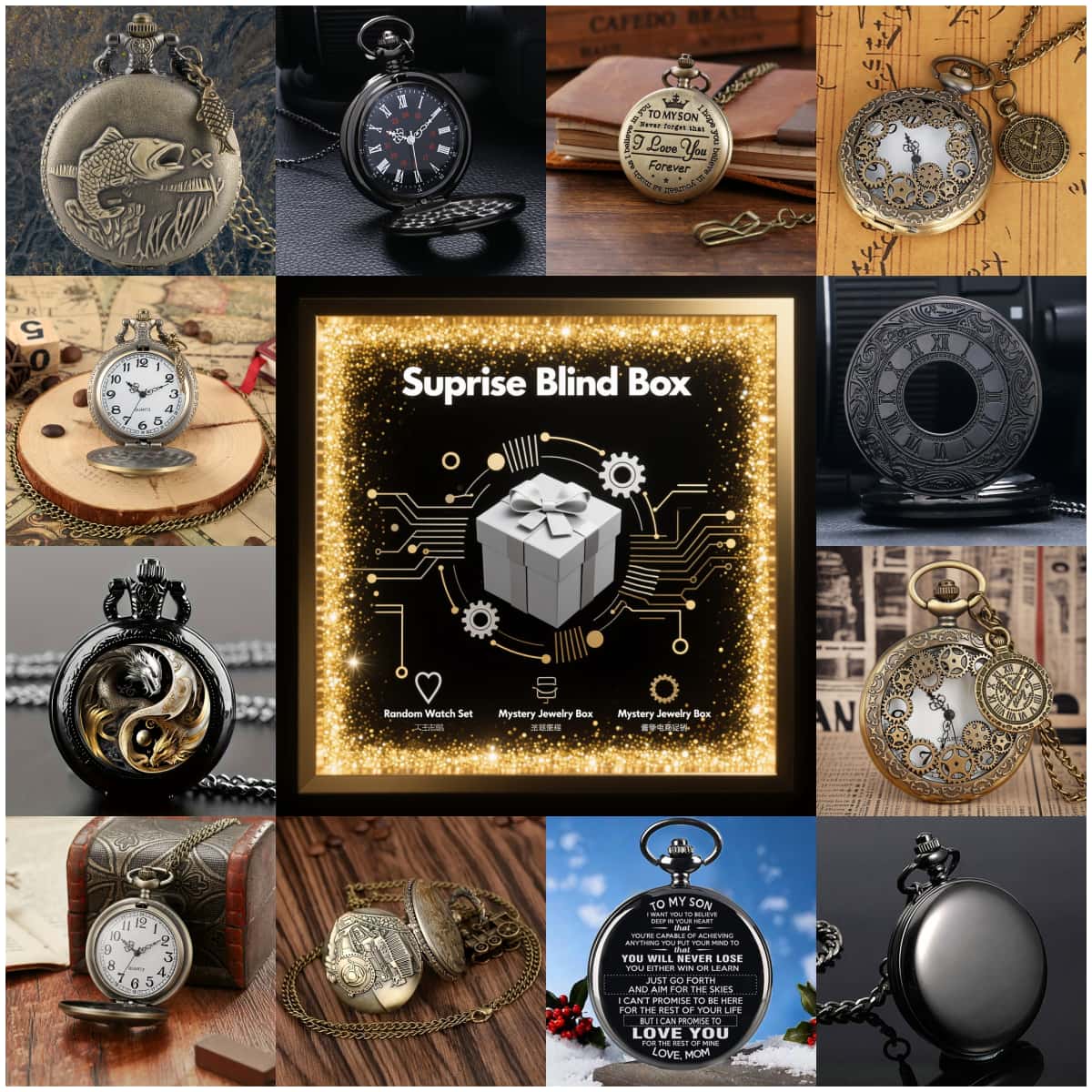1PC Surprise Mystery Watch Bli - Vintage Fashion Watches review and price