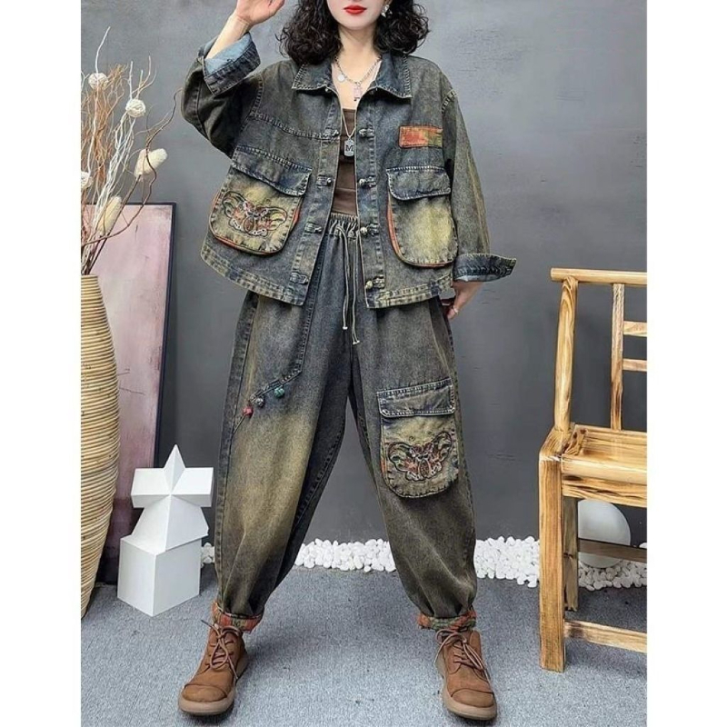 Retro Fashion Embroidered Cowb - Vintage Fashion Pieces review and price