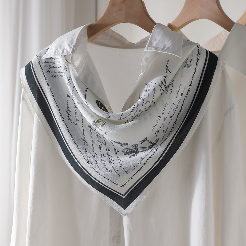 100% Mulberry Silk Scarf 65x65 - Vintage Fashion Journal review and price