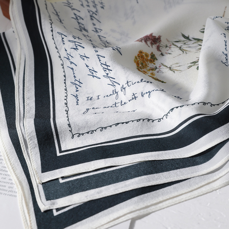 100% Mulberry Silk Scarf 65x65 - Vintage Fashion Journal review and price