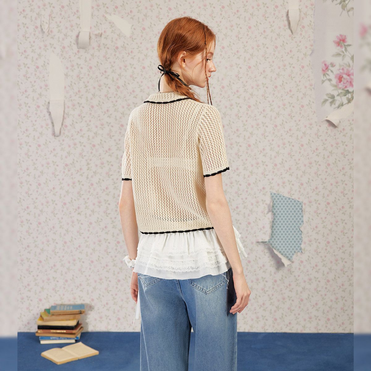 Women Knitted Ribbed Blouse Sh - Vintage Fashion Korea review and price