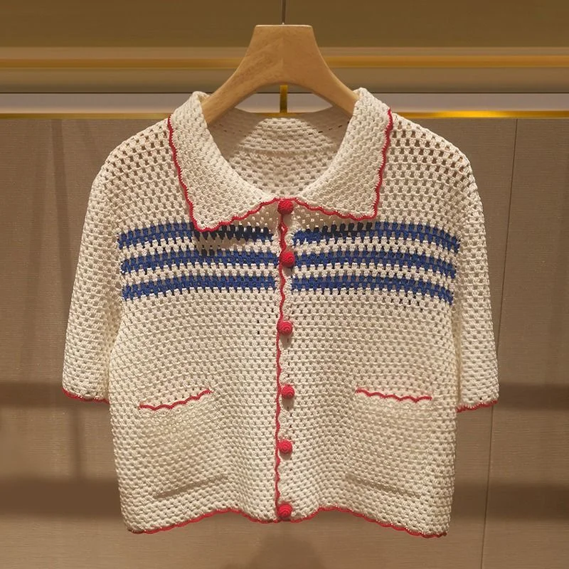 Women Knitted Ribbed Blouse Sh - Vintage Fashion Korea review and price