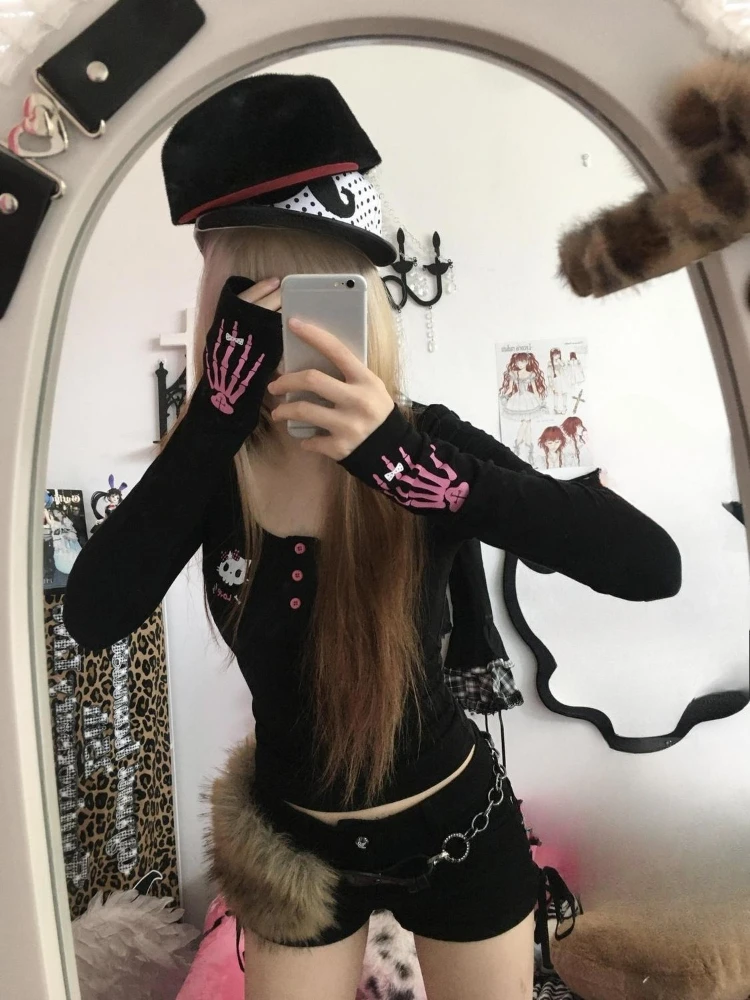 Y2K Vintage Cartoon Print T-Sh - Vintage Fashion For Women review and price