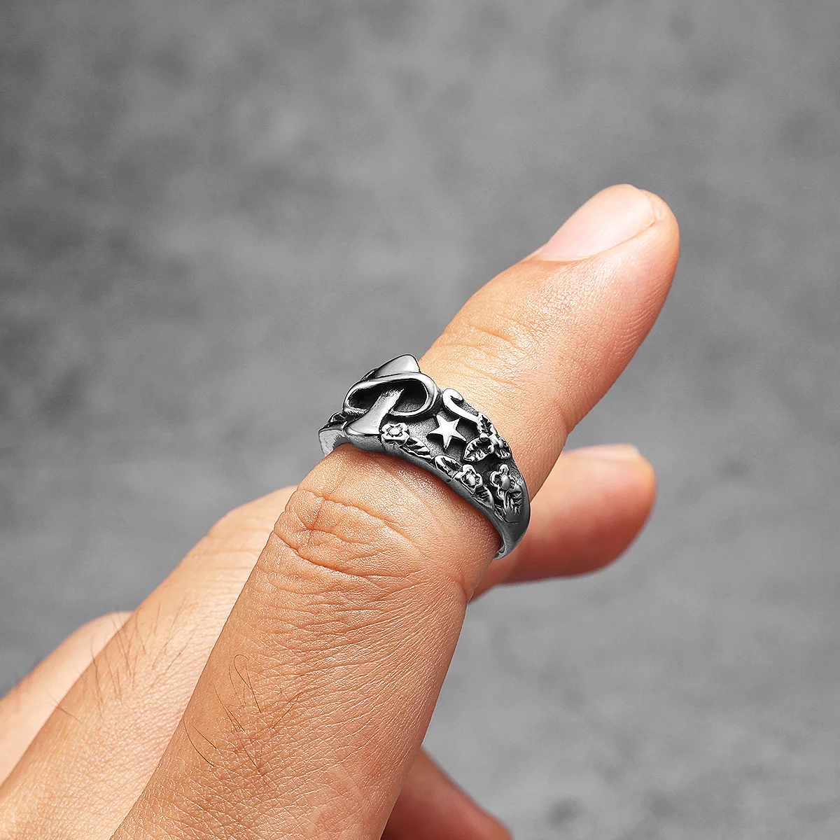 Mushroom Star Men Rings Stainl - Vintage Fashion Newtown review and price