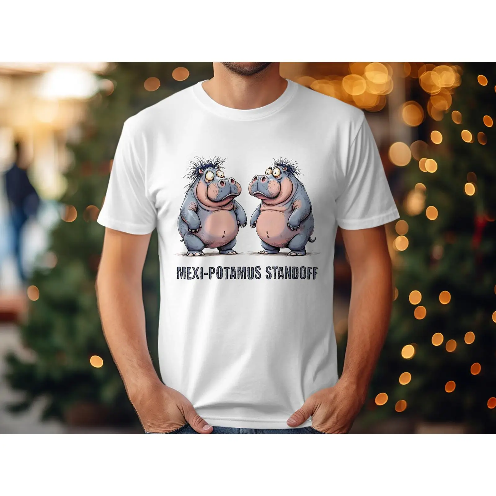 Funny Hippo T Shirt Mexi Potam - Quirky Vintage Fashion review and price