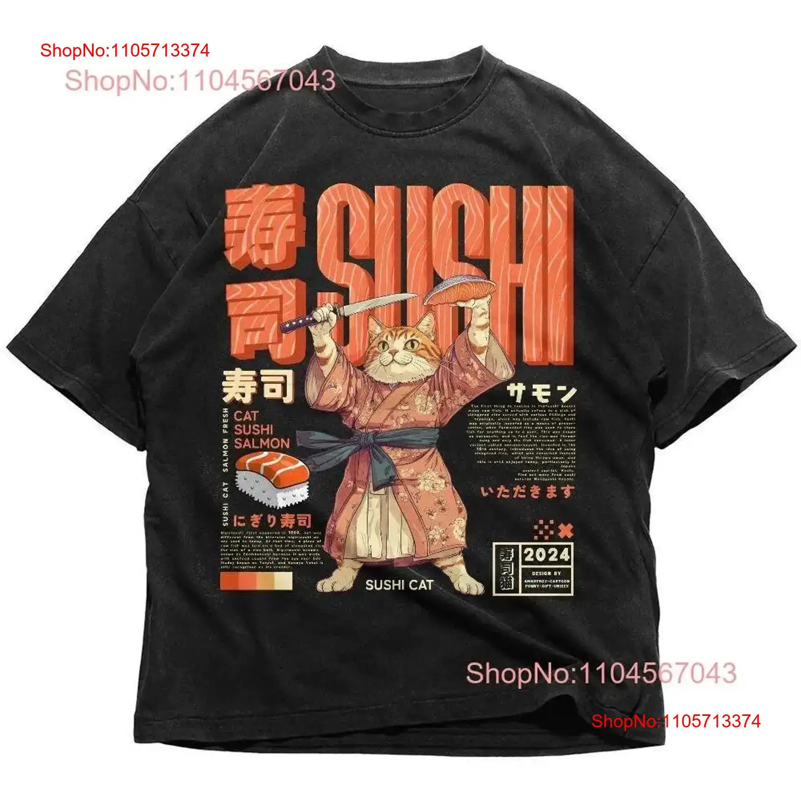 Sushi Cat Japanese T Shirt Ret - Vintage Fashion Tokyo review and price