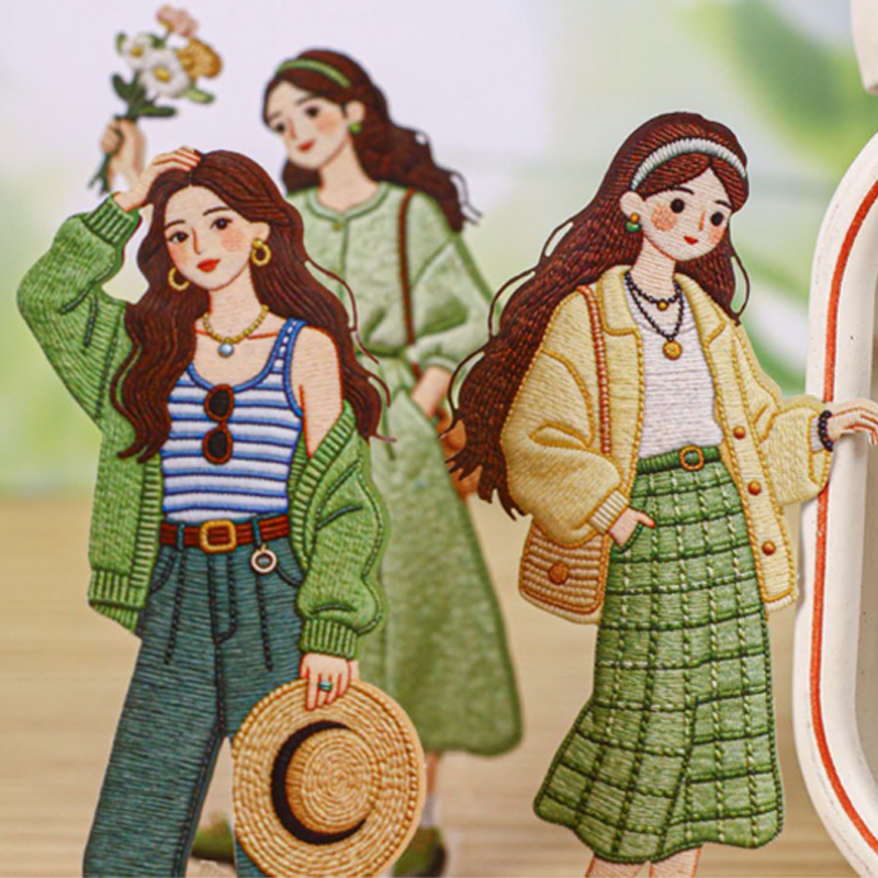 Vintage Fashion Girl Sticker P - Vintage Fashion Journal review and price