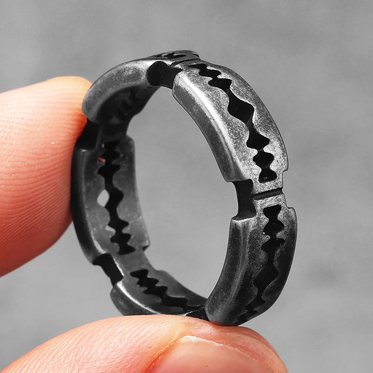 Retro Razor Blade Men Rings St - Vintage Fashion Newtown review and price