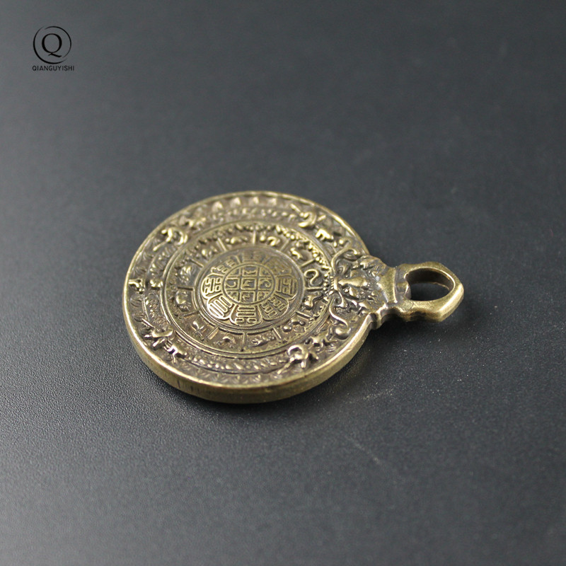 Vintage Brass Buddhist Tantra  - Vintage Fashion Labels review and price