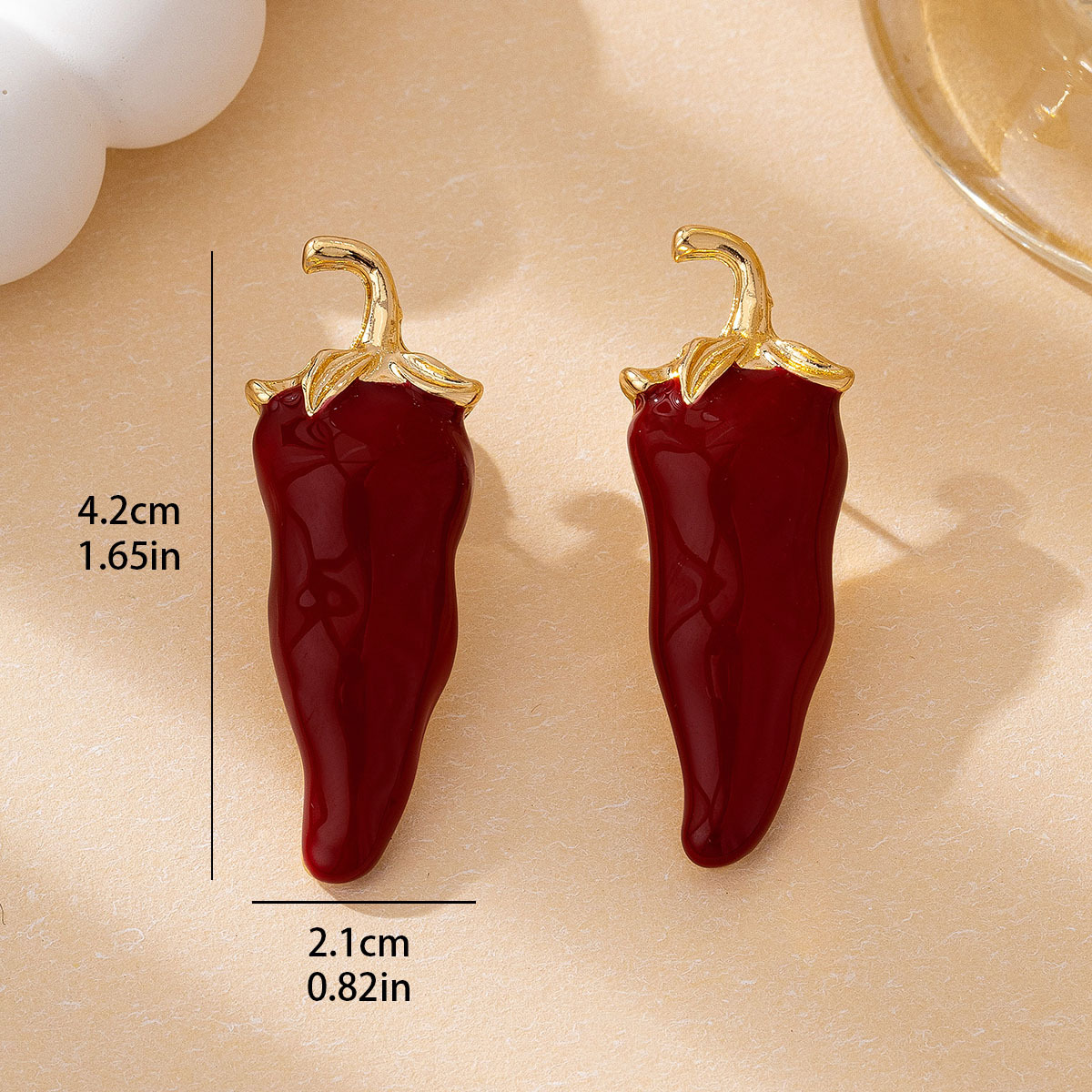 Quirky Chili Stud Earrings Wom - Quirky Vintage Fashion review and price