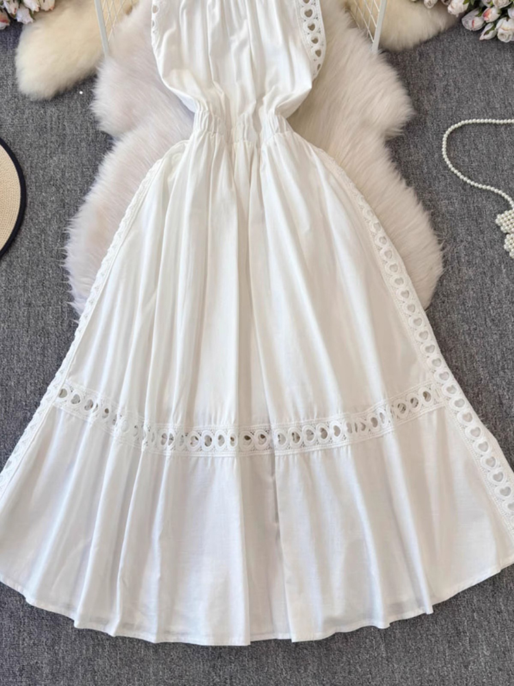 Elegant Hollow Out Women White - Vintage Fashion Korea review and price