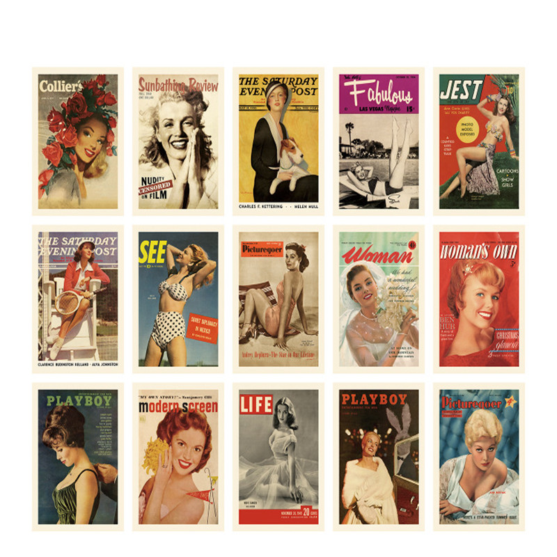 15 Sheets Vintage Postcards Fa - Vintage Fashion Magazine Covers review and price