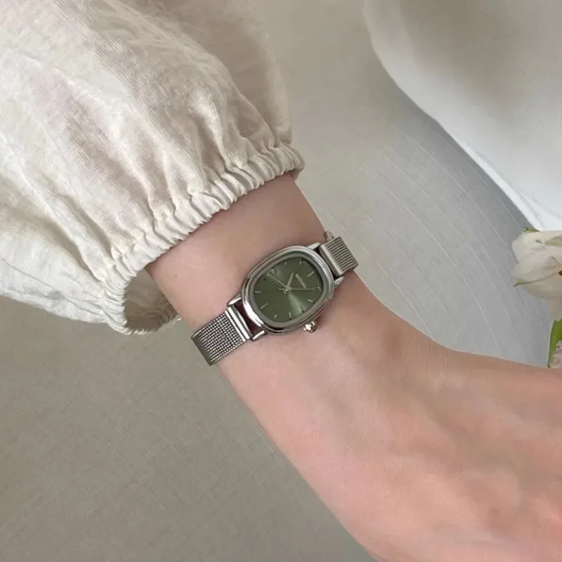 Small Oval Dial Green Watch Si - Vintage Fashion Watches review and price