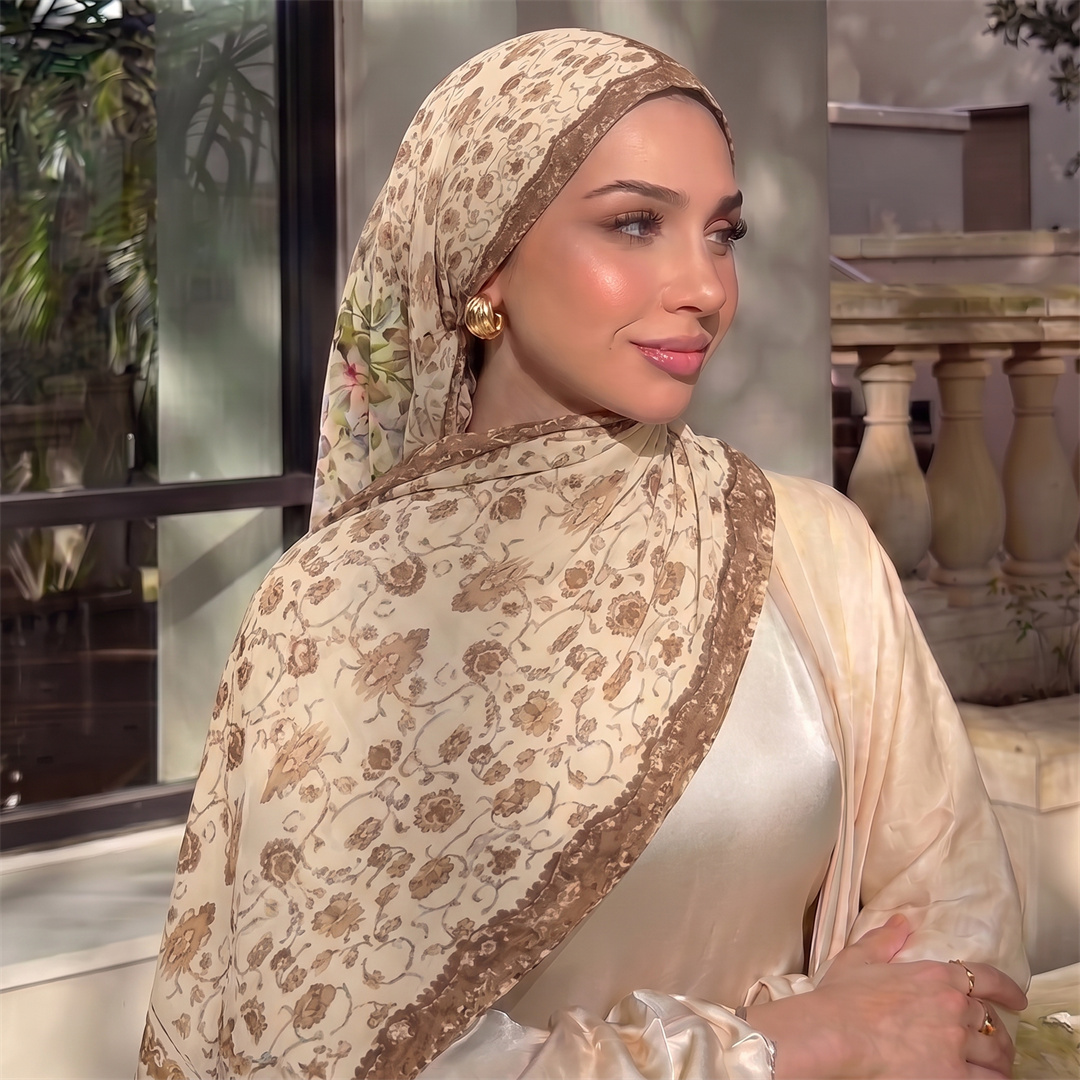 Vintage Floral Print Hijab Sof - Vintage Fashion For Women review and price
